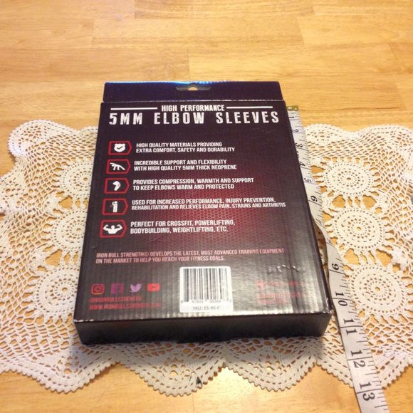 Body Building, IronBull 5MM Elbow Sleeves, High Performance Neoprene Size XS - Picture 2 of 6